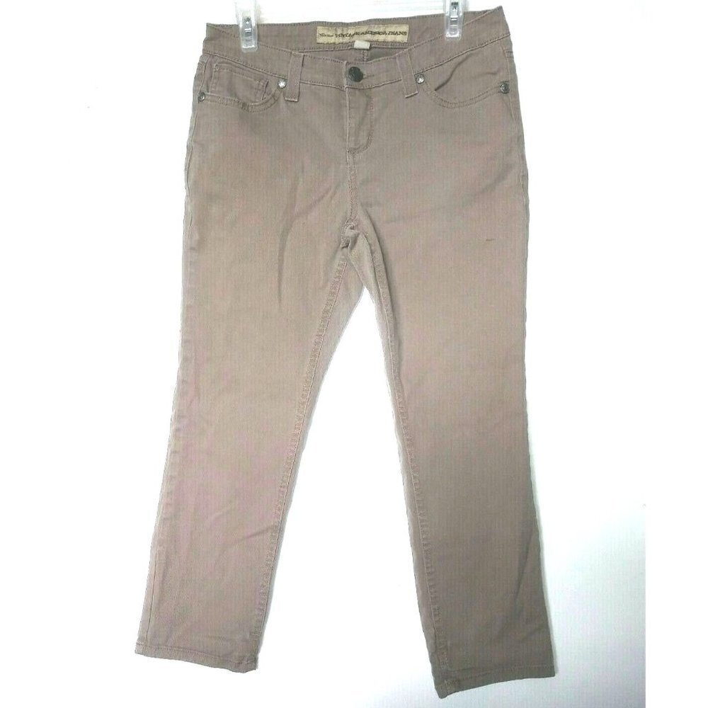 Womens Nine West Jeans Vintage America Sz 6 ankle crop Taupe Brown 31x25